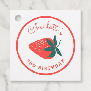 Étiquettes Cadeau Balises Fraise Rouge Berry Favoriser
