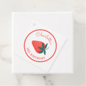 Étiquettes Cadeau Balises Fraise Rouge Berry Favoriser (En situation)