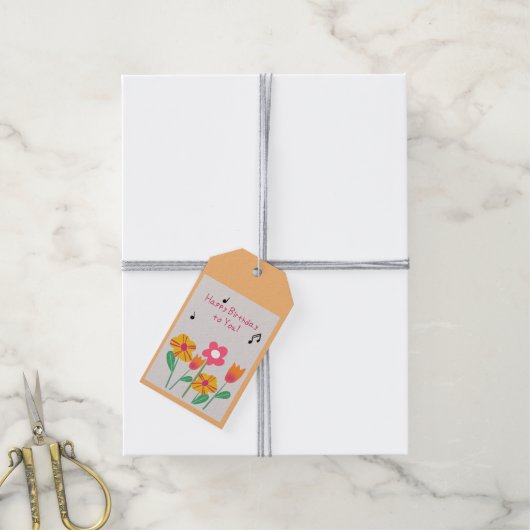 Étiquettes-cadeau Balises Joyeux Anniversaire (Avec de la ficelle)