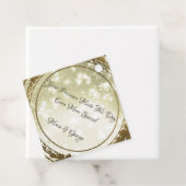 Étiquettes Cadeau Balises mariages or (En situation)