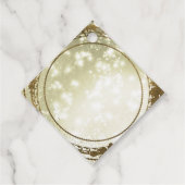 Étiquettes Cadeau Balises mariages or (Dos)