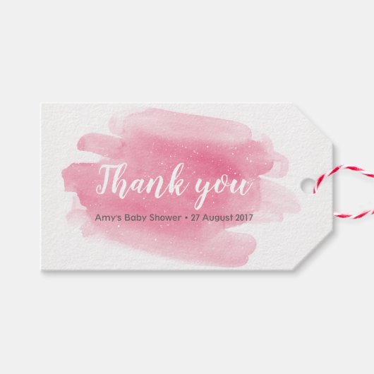 Étiquettes-cadeau Balises Merci | Balises de préférence | Floraux d' (Devant (Horizontal))