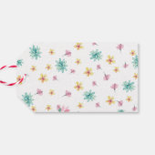 Étiquettes-cadeau Balises Merci | Balises de préférence | Floraux d' (Dos Horizontal)