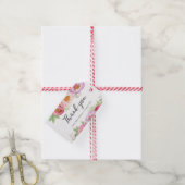 Étiquettes-cadeau Balises Merci | Balises de préférence | Peonies aq (With Twine)