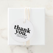 Étiquettes Cadeau Balises Merci Favor | Noir et blanc rétro (En situation)