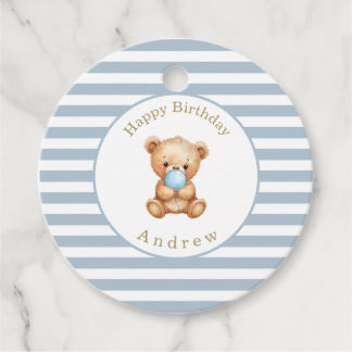 Étiquettes Cadeau Balises minimalistes Teddy Bear Favoriser Tags