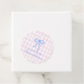 Étiquettes Cadeau Balises personnalisées Preppy Bow (En situation)
