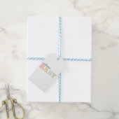Étiquettes-cadeau Balises pour bébé Pastel, sans distinction de genr (Avec de laficelle)