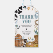 Étiquettes-cadeau Balises préférées du Baby shower Little Cowboy (Devant)