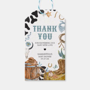 Étiquettes-cadeau Balises préférées du Baby shower Little Cowboy