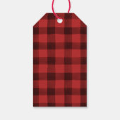 Étiquettes-cadeau Balises préférées du Merci de bûcheron Plaid Buffa (Dos)