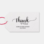 Étiquettes-cadeau Balises préférées du Merci de calligraphie rustiqu (Dos (Horizontal))