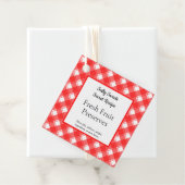 Étiquettes Cadeau Balises Recette rouge et blanche rétro (En situation)