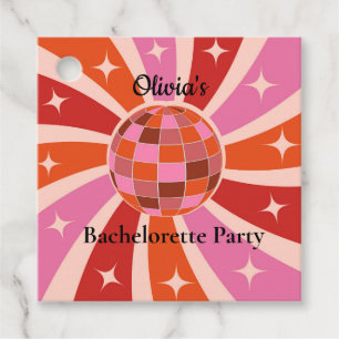 Étiquettes Cadeau Balle de disco rétro personnalisée pour enterremen