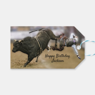 Étiquettes-cadeau Balle Rodeo