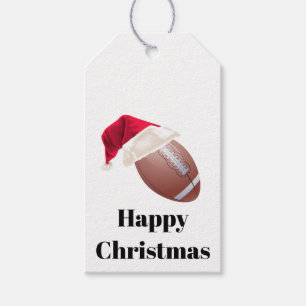 Étiquettes-cadeau Baller Christmas American Football Père Noël Sport