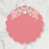 Étiquettes Cadeau Ballerina rose Anniversaire Merci de douche (Dos)