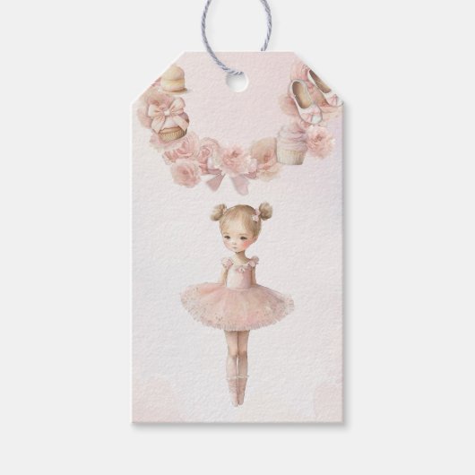 Étiquettes-cadeau Ballerina rose sucrée (Devant)