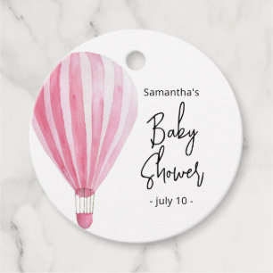 Étiquettes Cadeau Ballon à air chaud - baby shower