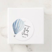 Étiquettes Cadeau Ballon à air chaud - baby shower (En situation)