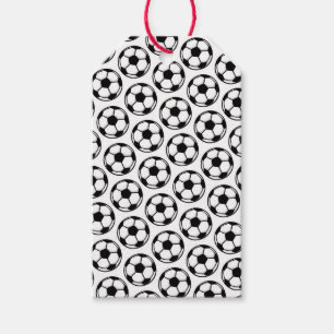 Étiquettes-cadeau Ballon de Football Blanc Noir Vert Équipe de Spor