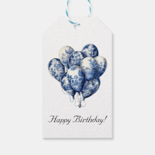 Étiquettes-cadeau Ballons bleus Delft personnalisable