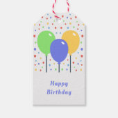 Étiquettes-cadeau Ballons colorés Anniversaire (Devant)