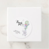 Étiquettes Cadeau Ballons de Merci et éléphant (En situation)