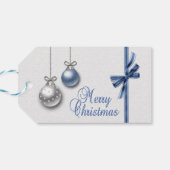 Étiquettes-cadeau Ballons de Noël brillants et élégants (Dos Horizontal)