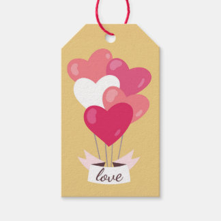 Étiquettes-cadeau Ballons d'or Valentine's Tall Gift Tags