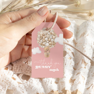 Étiquettes-cadeau Ballons en peluche mignonne Baby shower fille