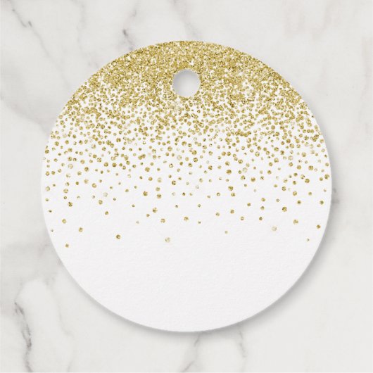 Étiquettes Cadeau Ballons Gold Black Party (Dos)