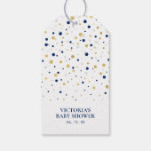 Étiquettes-cadeau Ballons Gold & Navy | Balise de préférence du Merc (Dos)