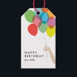 Étiquettes-cadeau Ballons lumineux Joyeux cadeau d'anniversaire Bali<br><div class="desc">Ballons lumineux et colorés raviront avec cette étiquette cadeau d'anniversaire heureuse. � 2birdstone 2014 tous droits réservés.</div>