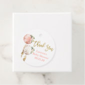 Étiquettes Cadeau Ballons roses fille baby shower (En situation)