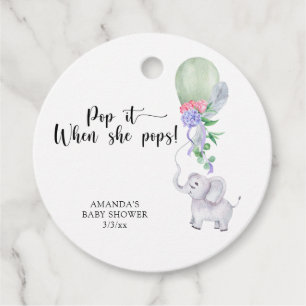 Étiquettes Cadeau Balloon et Eléphant - pop! quand elle pop