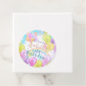 Étiquettes Cadeau Balloon Pastel Anniversaire (En situation)