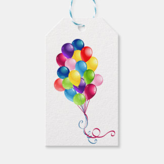 Étiquettes-cadeau Balloons Joyeux Anniversaire