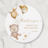 Étiquettes Cadeau Balloons Ours Teddy Stars Baby shower Boho (Devant)