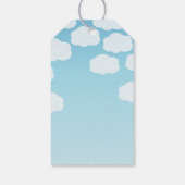 Étiquettes-cadeau Balloons rose moderne bébé fille premier anniversa (Dos)