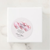 Étiquettes Cadeau Balloons roses Quinceañera (En situation)