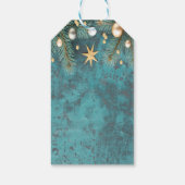 Étiquettes-cadeau Balls de Noël Étoiles Branches Vintage (Dos)