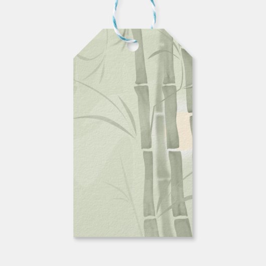 Étiquettes-cadeau Bamboo vert (Dos)