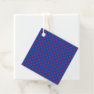 Étiquettes Cadeau Bande dessinée Funny Superhero Stars Red Blue Gift
