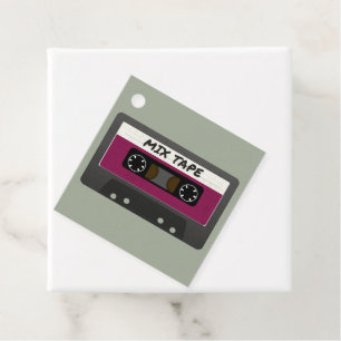Étiquettes Cadeau Bande Mixte Violet - Cadeau Rétro Inspiré des Anné