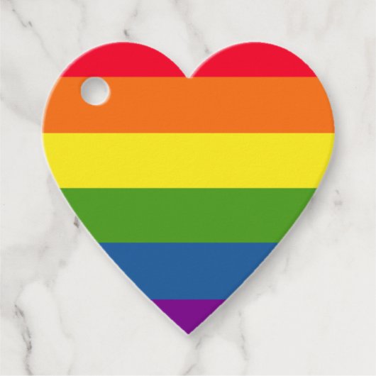 Étiquettes Cadeau Bandes arc-en-ciel colorées (Devant)