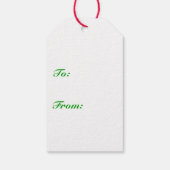 Étiquettes-cadeau Bandes de bonbons, rouge, vert et blanc (Dos)