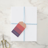 Étiquettes-cadeau Bandes de couleur automne - (Avec de laficelle)