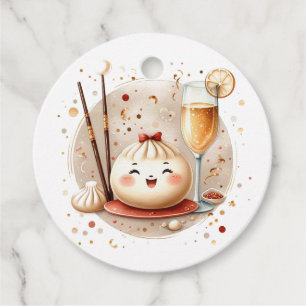 Étiquettes Cadeau Bao au Thème du Four Petit Baby Shower Dumpling