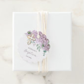 Étiquettes Cadeau Baptême Baptême Brousse Hydrangea Favoriser les ét (En situation)